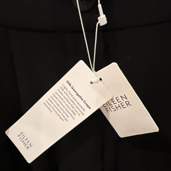 Eileen Fisher Silk Georgette Crepe Ankle Pant Medium - Picture 4 of 5